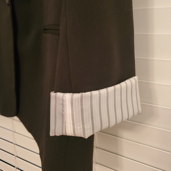 Forever 21 Suit Jacket Black Stripes - M - Picture 2 of 5